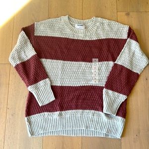 BRAND NEW—Striped cotton sweater